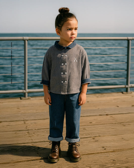 Samudera Junior - Blue Stripes Shirt