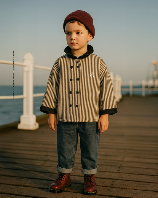 Samudera Junior - White Stripes Shirt